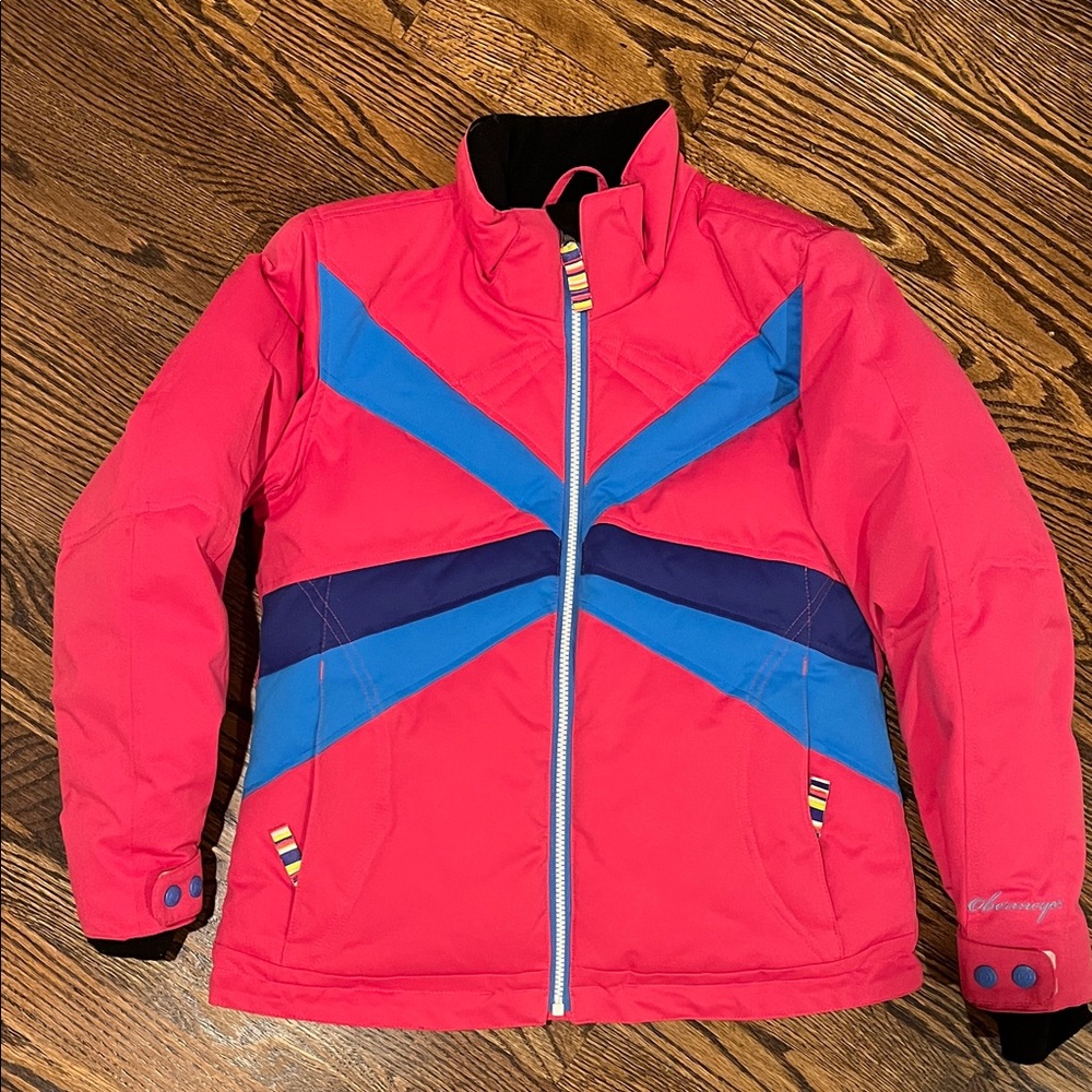 Obermeyer Kids Ski Jacket in Pink and Blue
